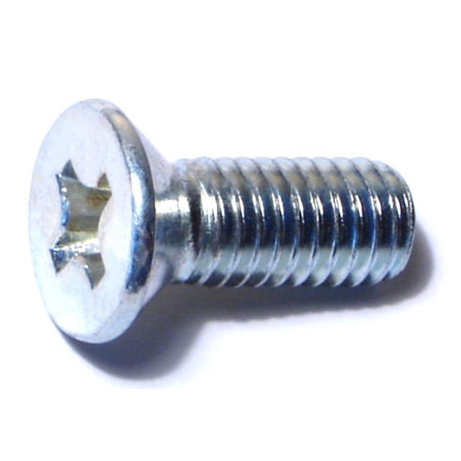 3/8"-16 x 1" Zinc Plated Steel Coarse Thread Phillips Flat Head Machine Screws