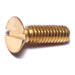 #12-24 x 3/4" Brass Coarse Thread Slotted Flat Head Machine Screws