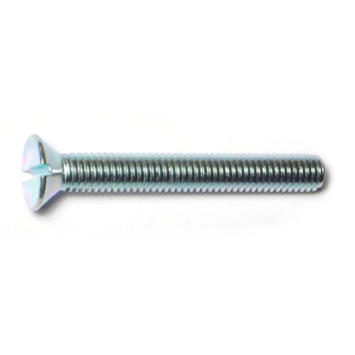 #10-32 x 1-1/2" Zinc Plated Steel Fine Thread Slotted Flat Head Machine Screws