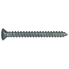 #10 x 2" Zinc Plated Steel Slotted Flat Head Sheet Metal Screws