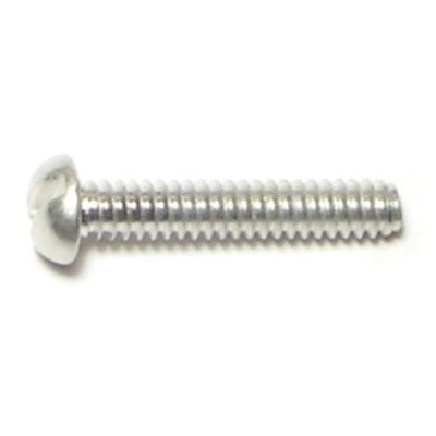 #6-32 x 3/4" Aluminum Coarse Thread Slotted Round Head Machine Screws