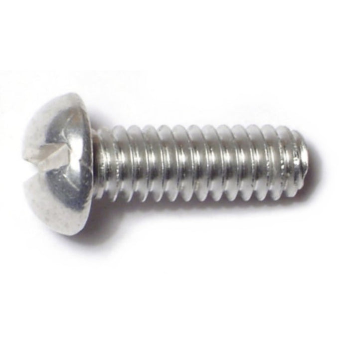 1/4"-20 x 3/4" Aluminum Coarse Thread Slotted Round Head Machine Screws