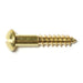 #8 x 1" Brass Slotted Round Head Wood Screws