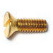 #8-32 x 1/2" Brass Coarse Thread Slotted Flat Head Machine Screws