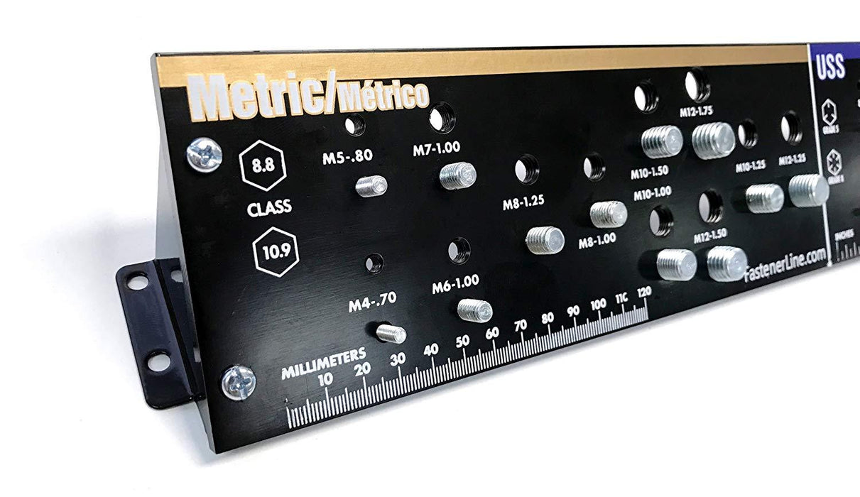 Black SAE and Metric Bolt Gauge Check a Thread Size Tool — MonsterFastener
