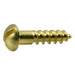 #6 x 1/2" Brass Slotted Round Head Wood Screws