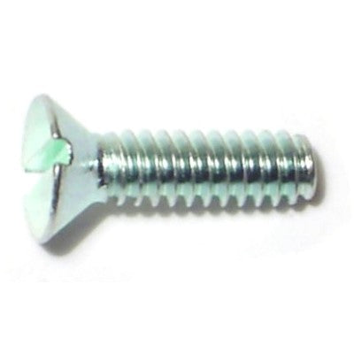 #6-32 x 1/2" Zinc Plated Steel Coarse Thread Slotted Flat Head Machine Screws