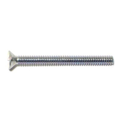 #6-32 x 1-1/2" Zinc Plated Steel Coarse Thread Slotted Flat Head Machine Screws