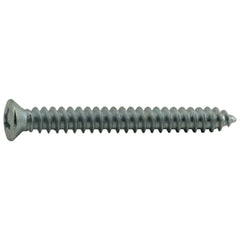 #8 x 1-1/2" Zinc Plated Steel Phillips Oval Trim Head Sheet Metal Screws