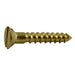 #2 x 1/2" Brass Slotted Flat Head Wood Screws