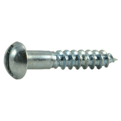 #4 x 5/8" Zinc Plated Steel Slotted Round Head Wood Screws