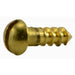 #2 x 1/4" Brass Slotted Round Head Wood Screws