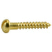 #4 x 3/4" Brass Slotted Round Head Wood Screws