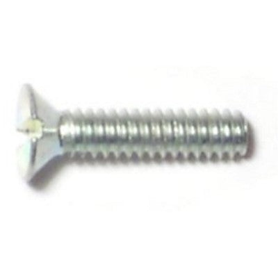#4-40 x 1/2" Zinc Plated Steel Coarse Thread Slotted Flat Head Machine Screws
