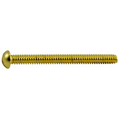 #4-40 x 1-1/4" Brass Coarse Thread Slotted Round Head Machine Screws