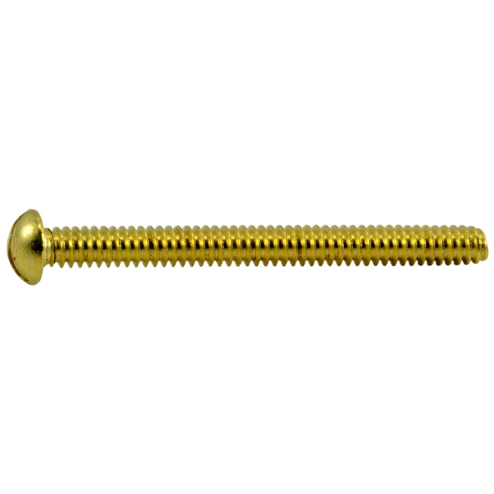 #4-40 x 1-1/4" Brass Coarse Thread Slotted Round Head Machine Screws