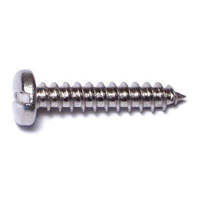 #6 x 3/4" 18-8 Stainless Steel Slotted Pan Head Sheet Metal Screws