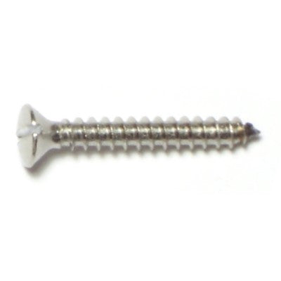 #6 x 1" 18-8 Stainless Steel Slotted Oval Head Sheet Metal Screws