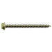 #10 x 2-1/2" Beige Painted 18-8 Stainless Steel Hex Washer Head Sheet Metal Screws