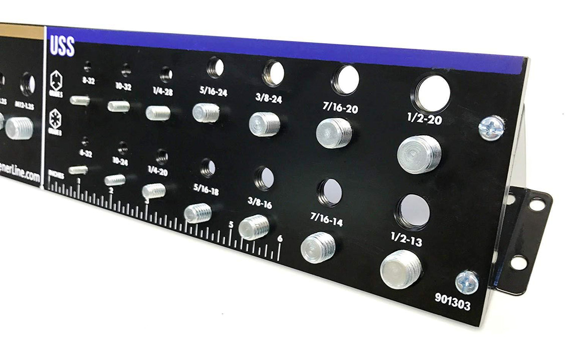 Black SAE and Metric Bolt Gauge Check a Thread Size Tool — MonsterFastener