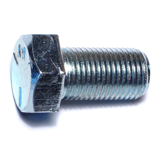 9/16"-18 x 1" Zinc Plated Grade 5 Steel Fine Thread Hex Cap Screws
