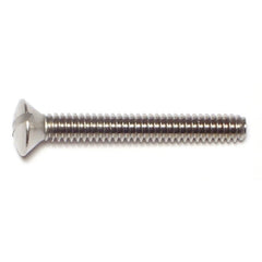 #10-24 x 1-1/2" 18-8 Stainless Steel Coarse Thread Slotted Oval Head Machine Screws