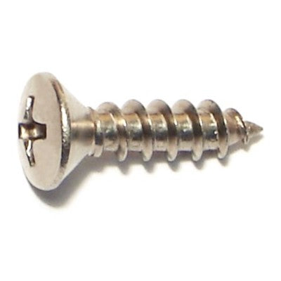 #10 x 3/4" 18-8 Stainless Steel Phillips Oval Head Sheet Metal Screws