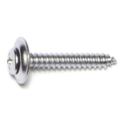 #10 x 1-1/4" Steel Phillips Oval Trim Washer Head Sheet Metal Screws