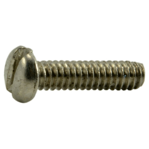 #0-80 x 1/4" 18-8 Stainless Steel Fine Thread Slotted Pan Head Miniature Machine Screws