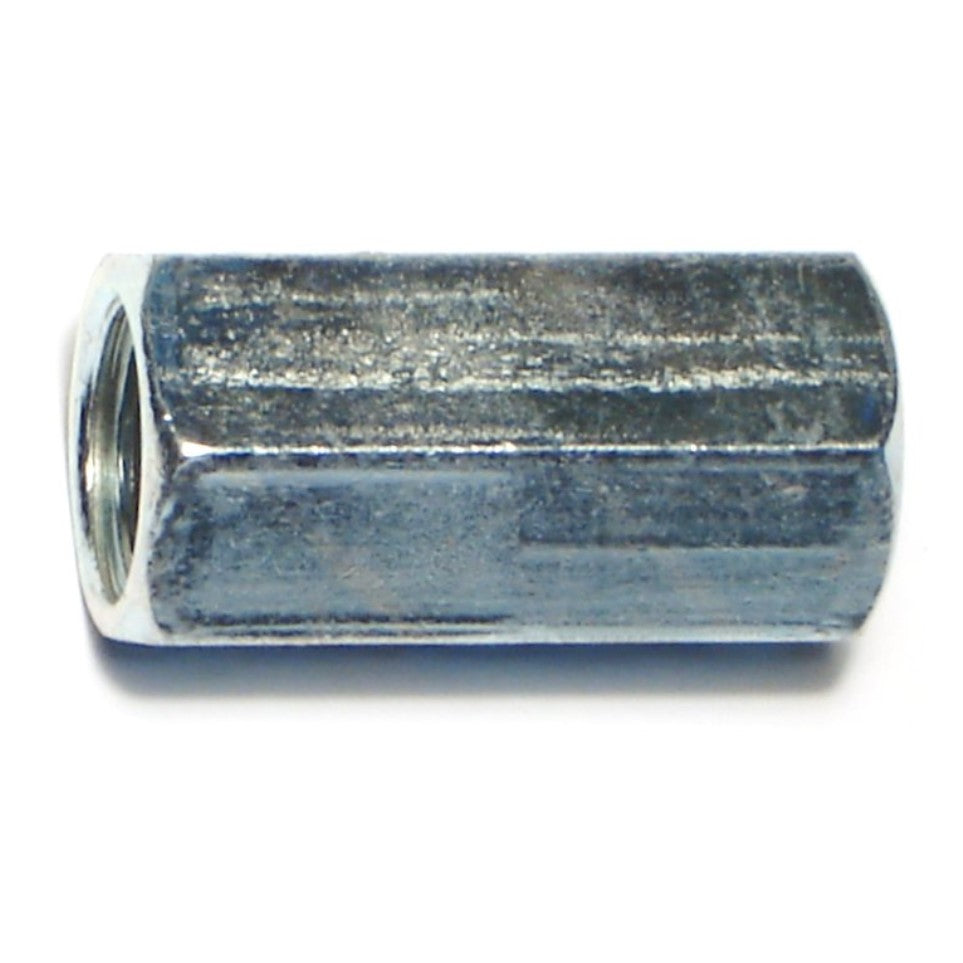 3/8"-16 to 1/2"-13 x 1-1/4" Zinc Plated Steel Coarse Thread Rod Coupling Nuts