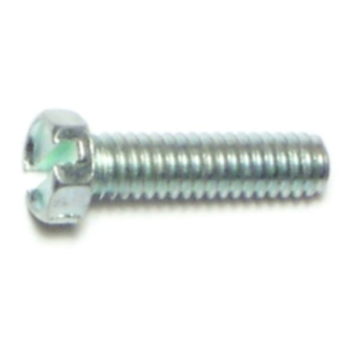 #8-32 x 5/8" Zinc Plated Steel Coarse Thread Slotted Indented Hex Head Machine Screws