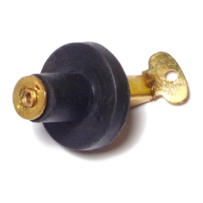 1/2" Brass Snap Handle Rubber Drain Plugs