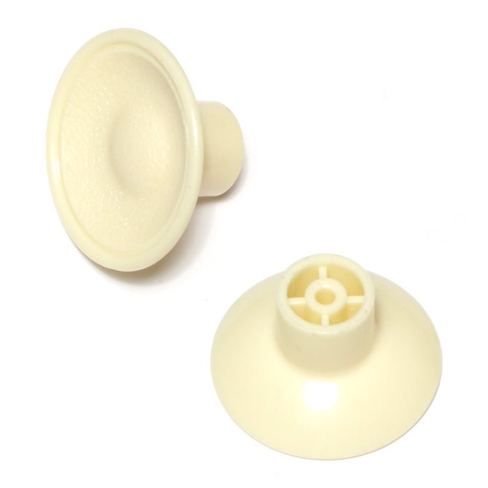 1-3/4" Ivory Colored Plastic Door Knobs