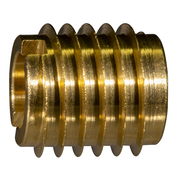 5/16"-18 x 3/4" Brass Coarse Thread Tapped Wood Inserts