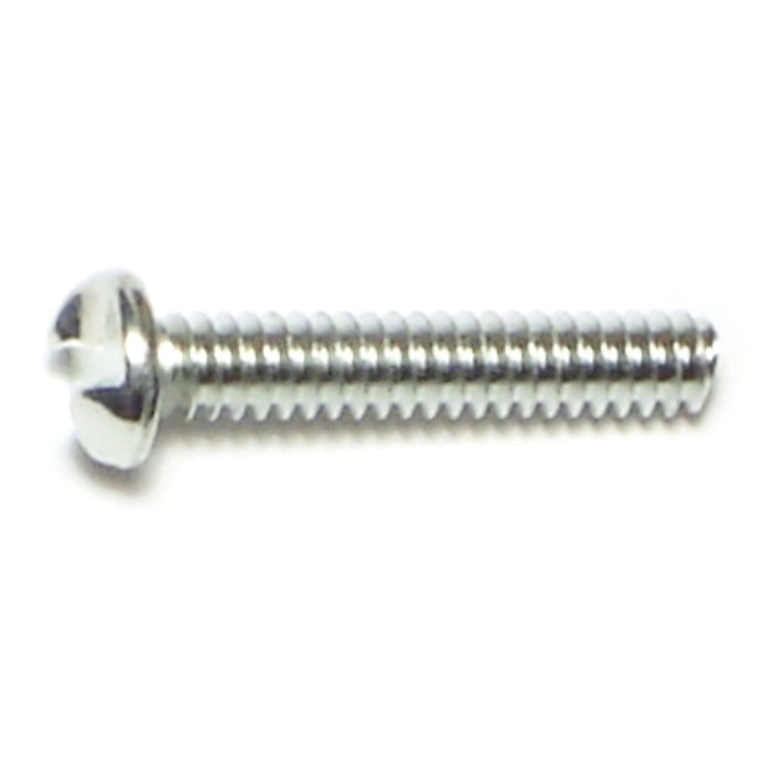 #6-32 x 3/4" Zinc Plated Steel Coarse Thread Slotted One-Way Round Head Screws