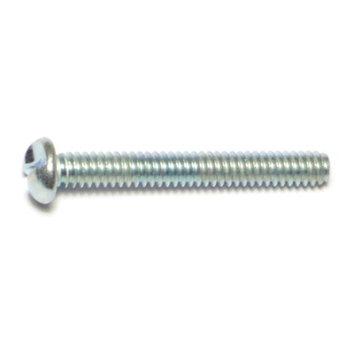 #10-24 x 1-1/2" Zinc Plated Steel Coarse Thread Slotted One-Way Round Head Screws