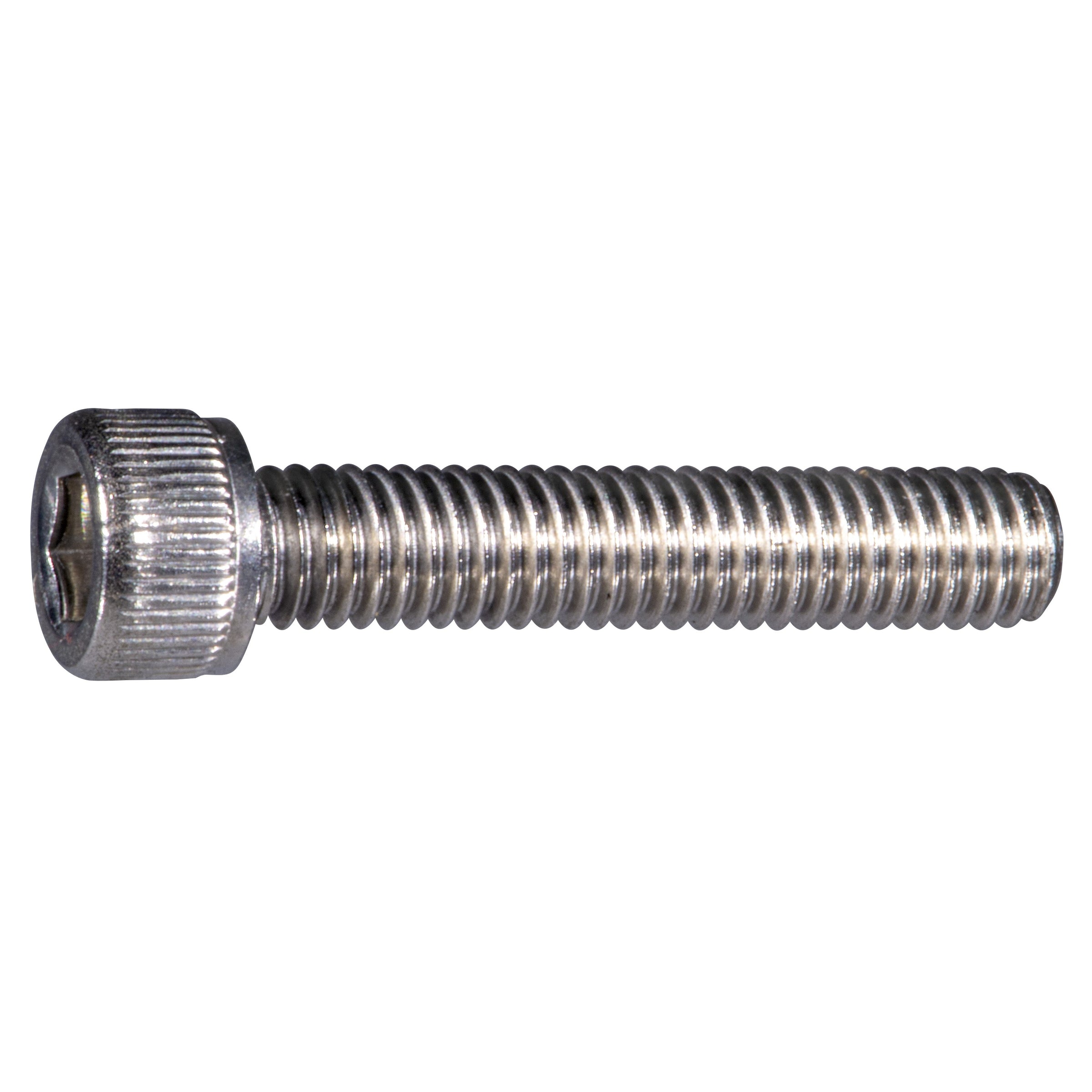 #10 x 1" Stainless Steel Fine Thread Knurled Head Hex Socket Cap Screw