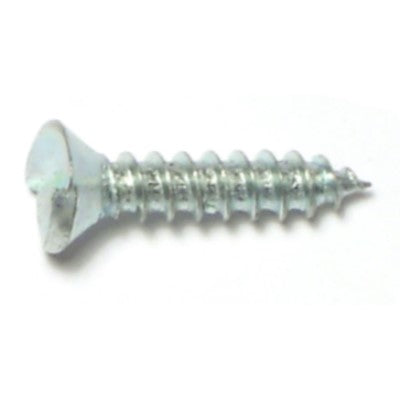 #8 x 3/4" Zinc Plated Steel One-Way Slotted Oval Head Sheet Metal Screws