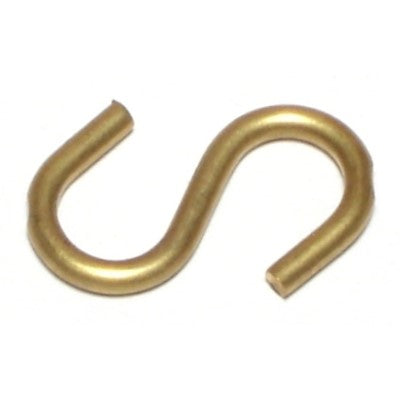 3/32" x 5/16" x 1" Brass Open S Hooks