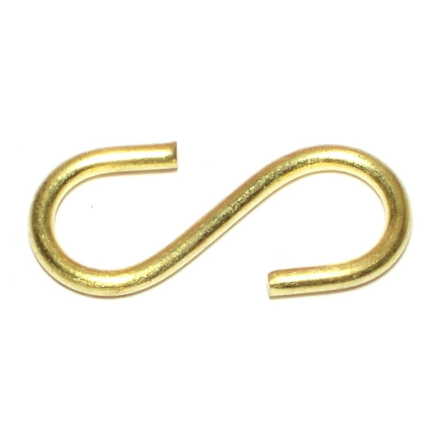 9-64-x-1-2-x-1-5-8-brass-open-s-hooks-15-pcs-monsterfastener