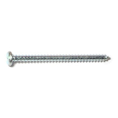 #12 x 3" Zinc Plated Steel Slotted Pan Head Sheet Metal Screws