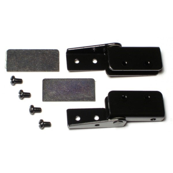 Door Black Steel Mount Recessed Glass Door Hardware