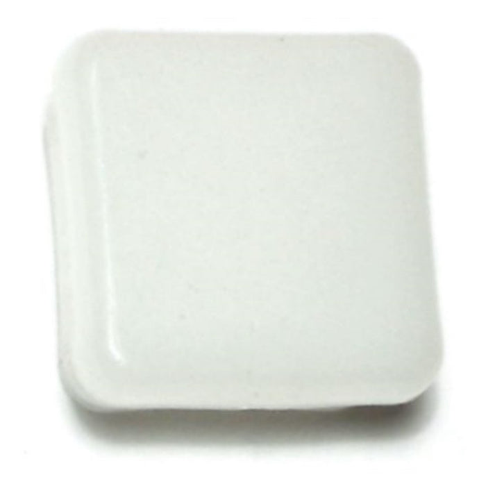 1" White Plastic Inside Square Caps