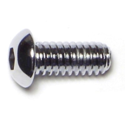 1/4"-20 x 5/8" Chrome Plated Grade 8 Steel Coarse Thread Button Head Socket Cap Screws