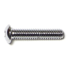 1/4"-20 x 1-1/4" Chrome Plated Grade 8 Steel Coarse Thread Button Head Socket Cap Screws