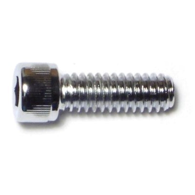 1/4"-20 x 3/4" Chrome Plated Grade 8 Steel Coarse Thread Knurled Socket Cap Screws