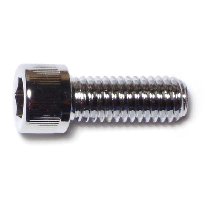 3/8"-16 x 1" Chrome Plated Grade 8 Steel Coarse Thread Knurled Socket Cap Screws