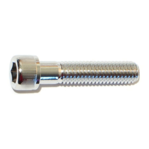 3/8"-16 x 1-3/4" Chrome Plated Grade 8 Steel Coarse Thread Knurled Socket Cap Screws