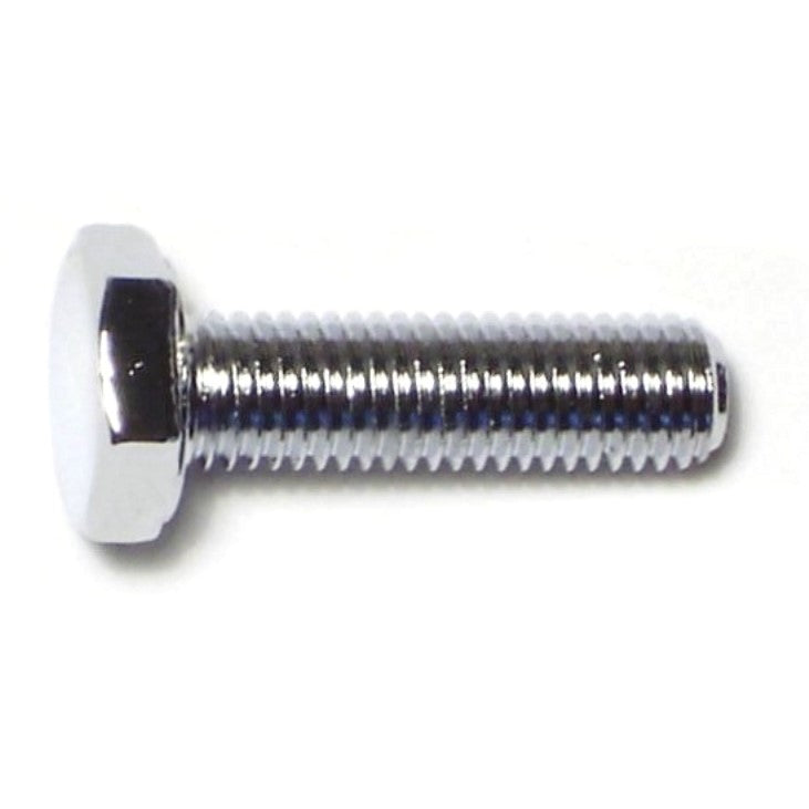 1/4"-28 x 7/8" Chrome Plated Grade 5 Steel Fine Thread Hex Cap Screws