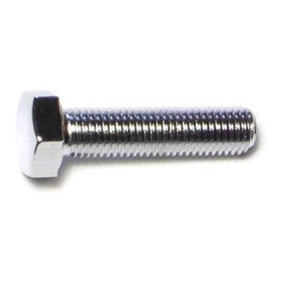 5/16"-24 x 1-1/4" Chrome Plated Grade 5 Steel Fine Thread Hex Cap Screws